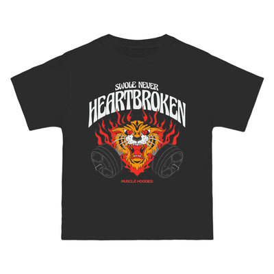 SWOLE NEVER HEARTBROKEN (TIGER)- TEE