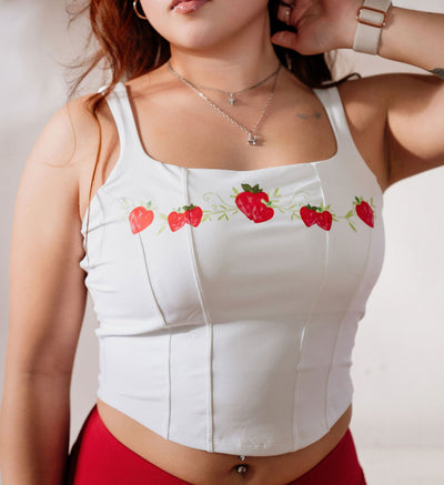 BERRY STRONG WHITE -BRA TOP - ERA