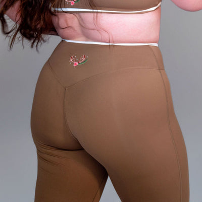 BUFF REINDEER BROWN-FLARE LEGGINGS