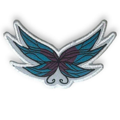 PURPLE & BLUE BUTTERFLY- VELCRO PATCH