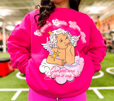 CUPID'S LITTLE GYM RAT-- CREWNECK